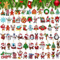 Hungdao 64 Pcs Diamond Art Christmas Ornaments DIY Diamond Painting Kits - style: Classic Red