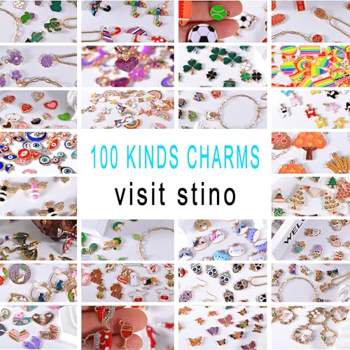stino Silver Metal Spacer Beads for Jewelry Making, Heart Butterfly Flower Fish Beads for Bracelet Necklace Earrings,Jewelry Findings & Supplies, 50g (Heart (60pcs)) - color: Heart (60pcs)