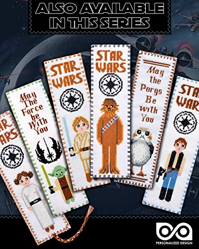 Personalized.Design Embroidery Kit 'Star Wars: Darth Vader' - DIY Counted Cross Stitch Bookmark - Funny Handmade Father's Day Gift