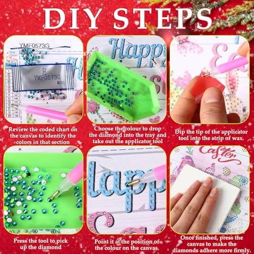 Trandraft 13 Pcs Gnomes Holiday Small Diamond Art Kits for Adults Craft - style: Gnome