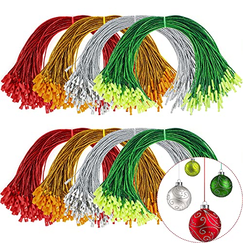 Shappy 1000 Pcs Christmas Ornament Hooks, Gold, Silver, Red, Green - color: Gold, Silver, Red, Green