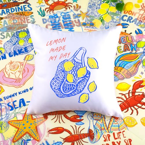 Lemon Sea Iron on Transfers Heat Transfer Viny 20pcs - color: Leopard-16