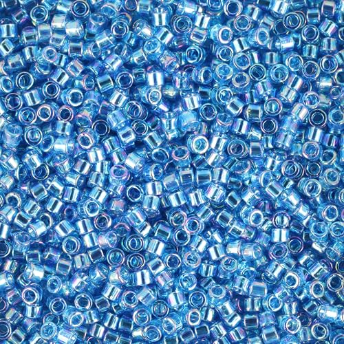Miyuki Delica Seed Beads - color: DB0177 - Transparent Aquamarine AB