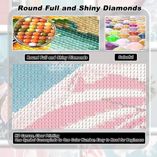 EIBEILI Diamond Art Kits for Adults-6P Pink Beach Diamond Painting Kits - color: DP03804