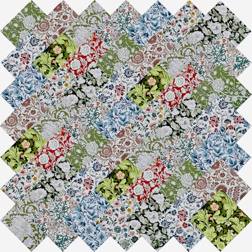 Fat Quarters Fabric Bundles Cotton Quilting Fabric, Morris Pattern A - color: Morris Pattern a