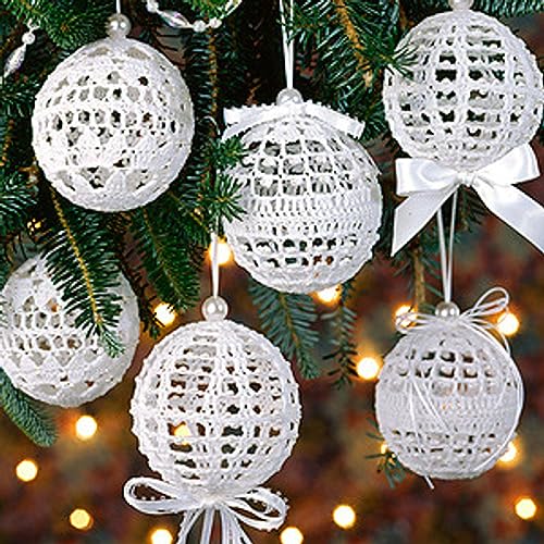 KGS Crochet Thread Cotton Yarn Balls | Size 8 | 10 Balls | 10 Grams Each Ball | Total 100 Grams of Pearl Cotton Thread for Crocheting, Cross Stitch, Needlepoint Hand Embroidery (Classic Christmas) - color: Classic Christmas