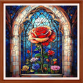 Redxing Counted Cross Stitch Kit for Beginners,Unprinted Needlepoint Kits for Beginners Cross Stitching Embroidery Kit 11CT Stitches kit-Abstract Rose Blossoms 18x18 inc - color: Setpattern16