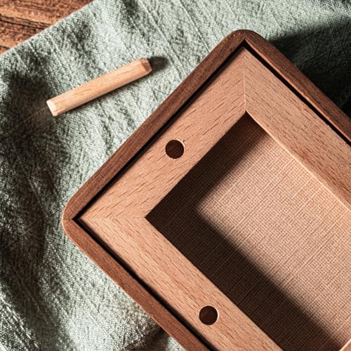 3.5x5 Picture Frame with 2.5x3.5 Mat - Rustic Farmhouse Walnut Wood Frame, Wall & Tabletop Display for Mini Photos & Baby Gifts (3.5x5,Walnut) - color: Walnut, size: 3.5X5
