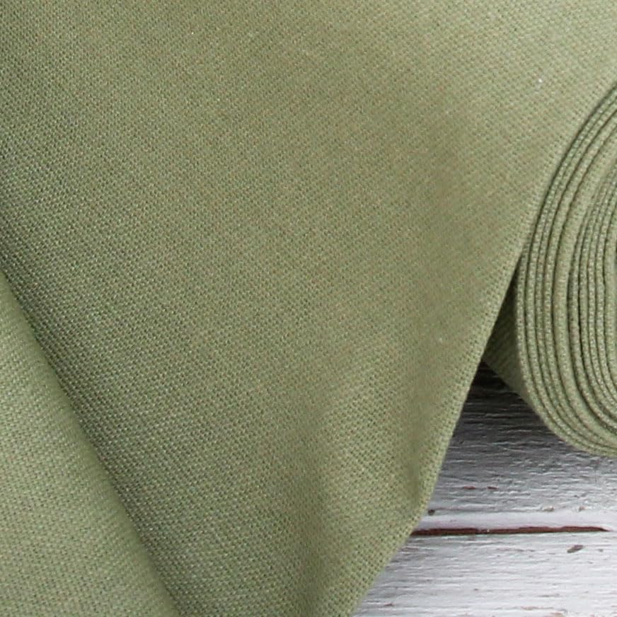 Threadart Moss Green Linen Fabric - By the Yard, 55" Wide - color: Moss Green, size: 1 YARD