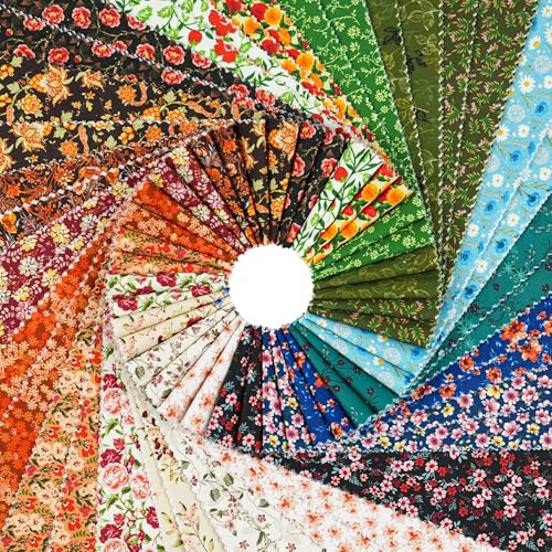 Craftido-20 Options-100% Cotton Jelly Roll Fabric Precut Strips for Quilting, Crafting, and Sewing, 40 Strips 2.5" x 44" Assorted Bundles for Rug, Quilt Project, DIY Craft and Home Decor-Retro Style - color: Retro Style