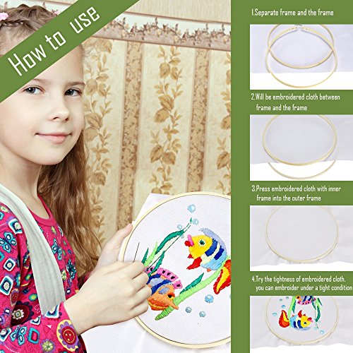 Caydo 3 Pack 12 Inch Embroidery Hoop, Large Cross Stitch Hoop - style: 12 INCH
