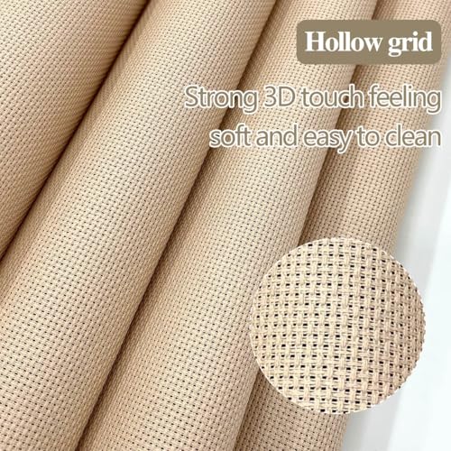 Aida Cloth 14 Count Cross Stitch Fabric Cross Stitch Aida Cloth for Embroidery and Needlework (Light Brown, 30 * 39inch) - color: Light Brown