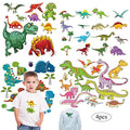 Kids Iron on Patches Heat Transfer Decals Dinosaur Stickers Cute Animal Appliques for Jackets Jeans T-Shirts Backpacks - color: Dinosaur-2