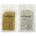 (R) Gold and Silver Plated Smooth Round Metal Beads Mixed Color 4 mm 600/600 Total 1200 Pcs - color: Gold/Silver 1200 Pcs 4mm