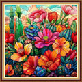 Fanxvivy Stamped Counted Cross Stitch Kits for Adults Printed Cross-Stitch Patterns 11CT Stamped or Counted Cross Stitching Embroidery Kit Needlepoint Kits-Colorful Flowers Succulent Plants 18x18 inch - color: Artkits10