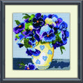 Design Works Crafts 2523 Needlepoint Kit, Pansies, 10" X 10" Needlepoint Kit, Pansies