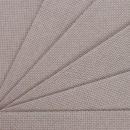 KCS 4/6 pc of 12" x 18" 30cmx45cm 18CT Counted Cotton Aida Cloth Cross Stitch Fabric (Coffee, 6 pc) - color: Coffee, size: 6 pc