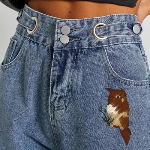 4 Sheets Water Soluble Hand Sewing Stabilizers 11.69x8.27 Inches Owl and Flower Stick and Stitch Embroidery Paper Adhesive Embroidery Transfer Paper for Shirts Coats Bags - style: Owl and Insect