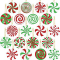 Tondiamo 20 Pcs Christmas Diamond Painting Keychain Kits - style: Cute Candy Cane Style