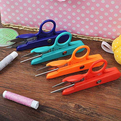 UCEC 12 Pack 4.7 Inch Thread Snips Crochet Sewing Scissors Yarn Scissor DIY - color: 12pack 4color