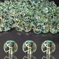 10mm Hand-Drawn Glass Beads Bulk 160pcs Yellow SkyBlue Round - color: Yellow&Sky 10mm