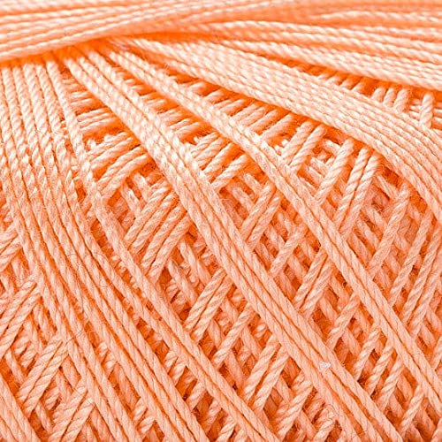 Yarn Art 1 Skein YarnArt Violet,100 Mercerized Cotton Yarn Threads Crochet Lace Hand Knitting Yarn Embroidery Arts Crafts (Pinkish Orange 6322) - color: 6322
