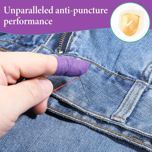 4 Rolls Thimble Tape, Adjustable Finger Protectors for Hand Embroidery Quilting Self-Adhesive Fabric Thimbles for Hand Sewing, Knitting Bandage for DIY Notions & Supplies