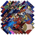 Tudomro 100 Pcs 10 x 10 Inch African Cotton Fabric Square Bulk for Quilting - color: African