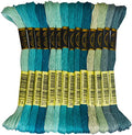 14 Skeins Per Pack Embroidery Floss - Cross Stitch Threads - Friendship Bracelets Floss - Crafts Floss, Pewter Gray Gradient - color: Pewter Gray Gradient