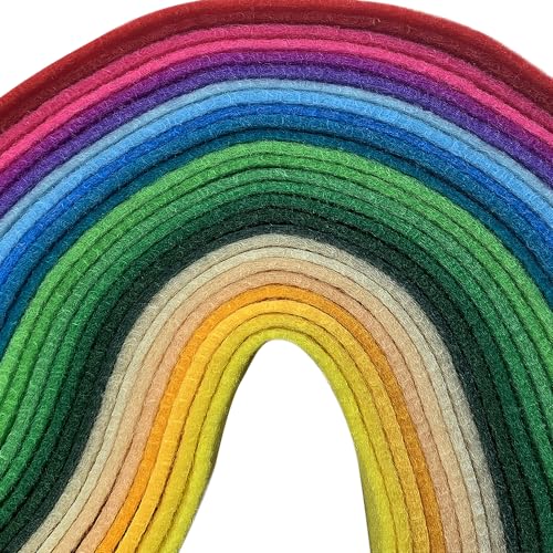 Jtnohx Soft Felt Fabric Felt Sheets for Crafts 40 Colors Assorted 8"x12" - size: 8 x12 inches