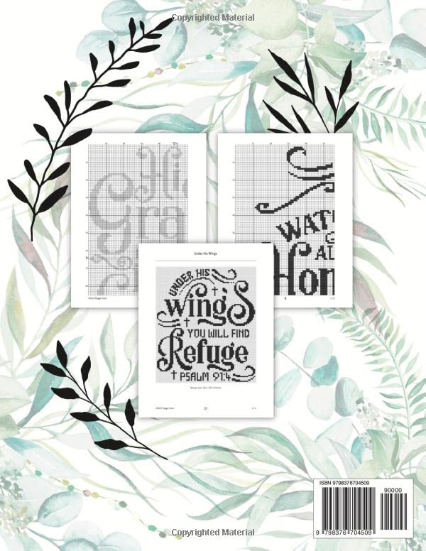 Cross Stitch for the Spirit: A Book of Christian Bible Verse Charts: Counted Patterns of Scripture for Religious Cross-Stitch | 10 Needlepoint Sayings for Beginners