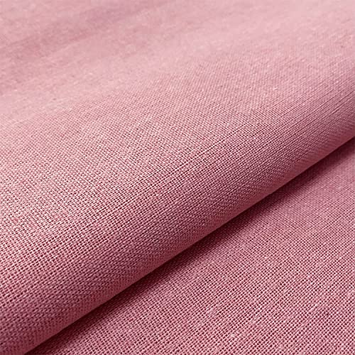 Muslin Linen Embroidery Fabric 21 by 62-Inch Pink - color: Pink