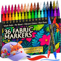 ARTISTRO 36 Fabric Markers for Clothes and Textiles - Acrylic Paint Pens - size: Pack of 36