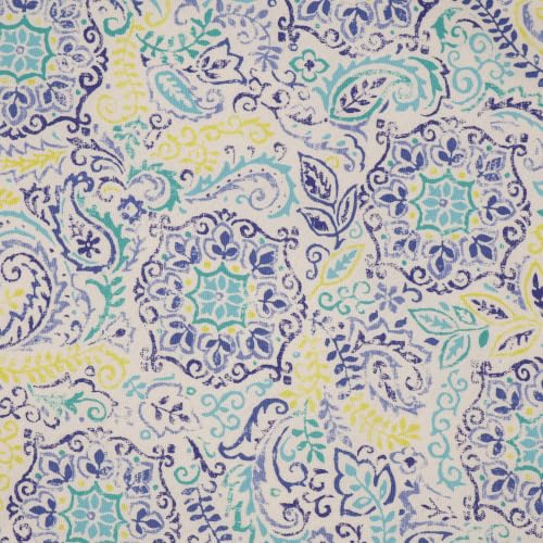 Stitch & Sparkle 100% Cotton Duck 45" Width Disks Azure Color Sewing Fabric by The Yard - color: Disks Azure, size: Cut by the yard