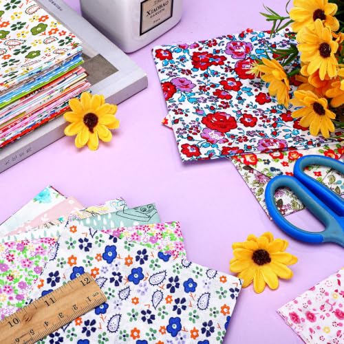 Tudomro 70 Pcs 10 x 10 Cotton Fabric Square for Quilting, Elegant Style - color: Elegant Style