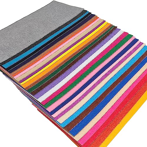 Jtnohx Self Adhesive Felt Sheets Adhesive Backed Felt Fabric Stiff Sheets - color: 33 Colors