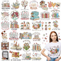 Yuntau 30 Pcs Book Lover Iron on Transfers Patches, Reading DTF Vinyl Decal - style: Book Lover