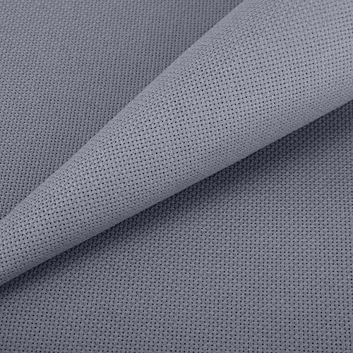 Aida Cloth 14 Count Cross Stitch Fabric,19×28inch (14CT, Gray) - color: Gray, size: 14CT