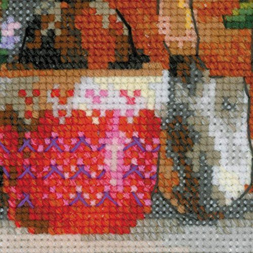 RIOLIS 1669 Windowsill with Flowers Cross Stitch Kit 15.75 x 9.75 in