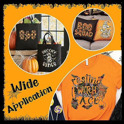 HTVSTD Pumpkin Halloween HTV Heat Transfer Vinyl 12pcs 12×10in - color: Pumpkin