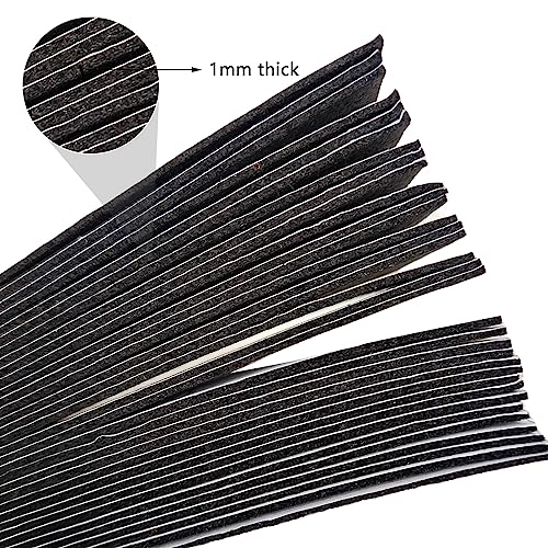 Jtnohx Self Adhesive Felt Sheets Adhesive Backed Felt Fabric Black 33Pcs - color: Black