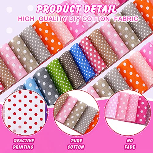 Tegeme 40 Pcs Polka Dot Jelly Fabric Strips for Quilting Sewing, 2.55" - color: Dots Style