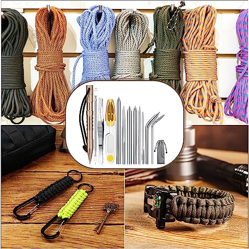 Ferraycle 12 Pcs Paracord FID Knotters Tool Set Stainless Steel, Khaki - style: Khaki