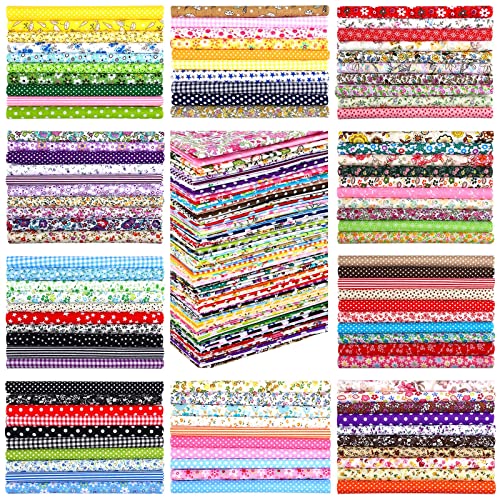 Tudomro 300 Pieces Cotton Fabric Squares 4x4 Inch Precut Quilting Squares