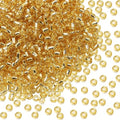 Glass Seed Beads Penta Angel 50g Mini Round Craft Loose Spacer Pony Beads for Earring Bracelets Necklace Waist Bead Jewelry Making (2mm, Light Gold) - color: Light Gold