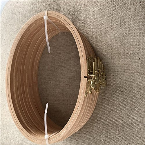 WRMHOM 8.5"x 5.2" Oval Wooden Embroidery Hoop 21x 13cm Oval Hand Stitching Hoop - Cross Stitch Hoop - Framing Hoop - Stitchery Hoop - Craft Supply Hoop (2)