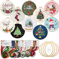 Canlierr 10 Sets Christmas Embroidery Kit, DIY Cross Stitch, Classic Style - style: Classic Style