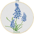 Awesocrafts Cross Stitch Kits Hyacinth Flowers 11CT Stamped Patterns Easy Cross Stitching Embroidery Needlework Kit Supplies (Hyacinth) - color: Hyacinth