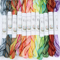 KCS Big skeins of 25 Meters Size 25 Color Variegated Cross Stitch Stranded Threads,12 skeins,14 - color: 12skeins14, size: 12 skeins