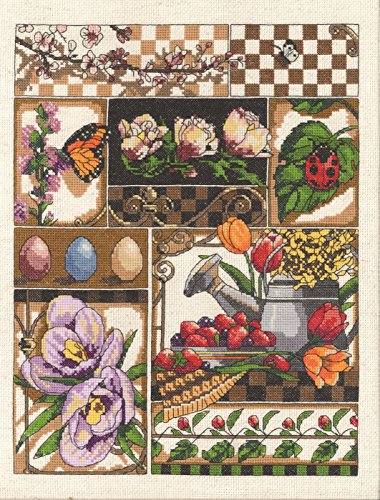 Janlynn Counted Cross Stitch Kit 11"X14" - Spring Montage (14 Count)